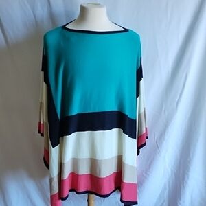 Rafaela multi colored poncho one size